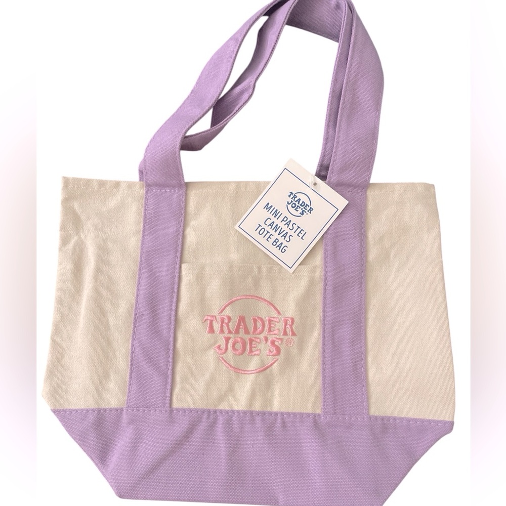 Trader Joe’s Lavender and Cream Canvas Tote